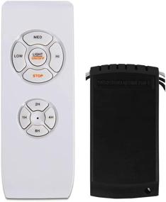 img 4 attached to Universal Ceiling Fan Remote Control Kit - Small Size Replacement Receiver Kit 🔧 - 3 in 1 Wireless Control Switch for Speed, Light & Timing - White