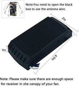 img 1 attached to Universal Ceiling Fan Remote Control Kit - Small Size Replacement Receiver Kit 🔧 - 3 in 1 Wireless Control Switch for Speed, Light & Timing - White