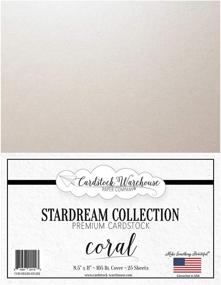 img 1 attached to 📒 Coral Pink Stardream Metallic Cardstock - Premium 8.5 x 11 inch, 105 LB. Cover/284 GSM - Pack of 25 Sheets by Cardstock Warehouse