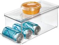 🧊 organize your fridge with idesign fridge binz bpa-free plastic beverage can organizer with lid - clear, 13.84" x 5.7" x 5.8 логотип