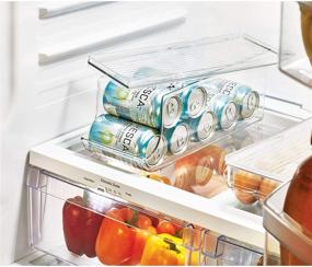 img 3 attached to 🧊 Organize Your Fridge with iDesign Fridge Binz BPA-Free Plastic Beverage Can Organizer with Lid - Clear, 13.84" x 5.7" x 5.8