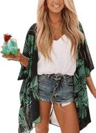 🌺 womens chiffon tropical hawaiian cardigans: stylish clothing and cover ups for women's swimwear logo