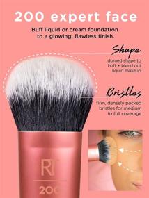 img 1 attached to 💕 Real Techniques 1411 Professional Foundation Makeup Brush: Achieve Flawless, Streak-Free Application with Ease, in Pink