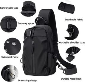 img 2 attached to Versatile Medium Gray Waterproof Backpack: Crossbody Style for Casual Daypack Use