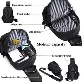 img 1 attached to Versatile Medium Gray Waterproof Backpack: Crossbody Style for Casual Daypack Use