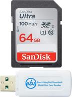 📸 enhance your canon eos rebel t5 experience with sandisk sd ultra sd memory card bundle (64gb) and memory card reader - everything but stromboli logo