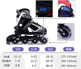 img 3 attached to 🛼 Adjustable Inline Skates for Kids, Boys, and Girls with Illuminating Wheels - MammyGol