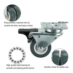 img 3 attached to Homend Silver Swivel Casters with Locking Function
