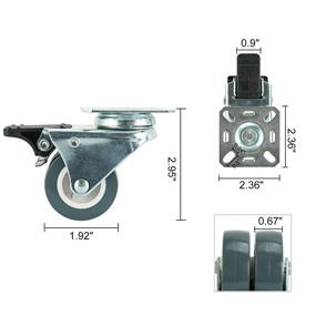 img 2 attached to Homend Silver Swivel Casters with Locking Function