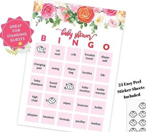 img 3 attached to Baby Shower Bingo Stickers Standing Event & Party Supplies