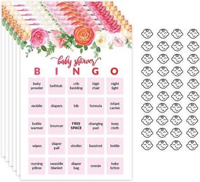 img 4 attached to Baby Shower Bingo Stickers Standing Event & Party Supplies