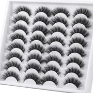 🐱 alice cat eye lashes: 16 pairs of natural false eyelashes for fluffy volume - faux mink lashes handcrafted with short length - complete pack logo
