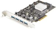 карта startech com с 4 портами pcie логотип