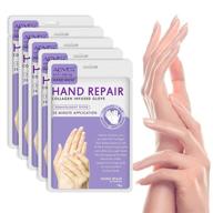 🧤 revitalizing hand mask gloves: natural extracts + vitamin c for repairing rough, dry, aging skin (5 pairs) logo