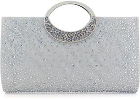 img 3 attached to Sparkling Crystal Rhinestone Evening 💎 Wedding Handbags & Wallets: Unleash Elegance