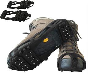 img 4 attached to ⛏️ Limm Ice Traction Cleats Large – Lightweight Snow and Ice Walking Cleats – Anti-Slip Shoe Grips Effortlessly Over Footwear – Portable Ice Grippers for Shoes and Boots