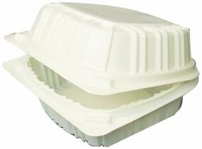 img 1 attached to Choice Pac L1H 1114 Wht Polypropylene Clamshell Container