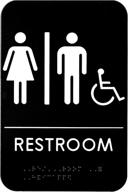 🚻 enhancing accessibility: alpine industries handicap braille restroom logo