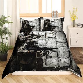 img 1 attached to Comforter Military Bedspread Camouflage Decoration Kids' Home Store