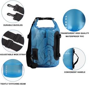 img 2 attached to 🎒 HEETA Waterproof Dry Bag Backpack with Phone Case - Lightweight 5L/ 10L/ 20L/ 30L/ 40L Roll Top Dry Storage Bag for Travel, Swimming, Boating, Kayaking, Camping, and Beach - Ideal for Women and Men