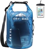 🎒 heeta waterproof dry bag backpack with phone case - lightweight 5l/ 10l/ 20l/ 30l/ 40l roll top dry storage bag for travel, swimming, boating, kayaking, camping, and beach - ideal for women and men логотип