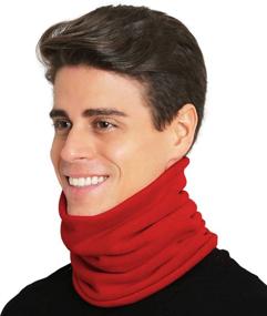 img 4 attached to 🧣 Fleece Neck Warmer for Men - Tough Headwear Accessories