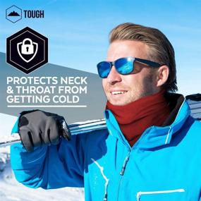 img 2 attached to 🧣 Fleece Neck Warmer for Men - Tough Headwear Accessories