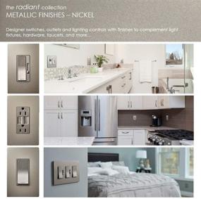 img 1 attached to 🔳 Upgrade Your Style with Legrand Radiant Screwless Wall Plates for Decorator Rocker Outlets in Brushed Nickel - 1-Gang, RWP26NICC6