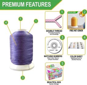 img 3 attached to 🧵 High-quality 40 Colors Polyester Embroidery Thread 550 Yard for Brother Babylock Janome Singer Pfaff Husqvarna Machines