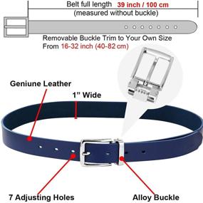 img 1 attached to 💼 Falari Kids Leather Belts: Stylish Accessories for Boys' Occasions