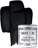 shabby chic chalked furniture paint: black liquorice - luxurious chalk finish for home decor, diy projects, wood furniture - 8.5oz - rustic matte interior paint logo