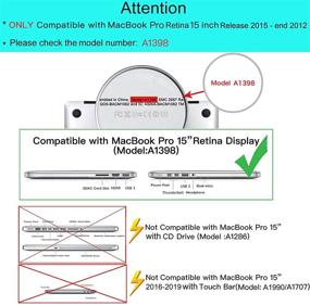 img 3 attached to MOSISO Case Only Compatible With MacBook Pro 15 Inch With Retina Display (Model: A1398) (Older Version Release 2015 - End 2012)