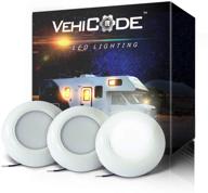 🚐 расширьте свой опыт владения rv с vehicode 12v round camper ceiling dome puck under cabinet lights - daylight white, 3 штуки логотип