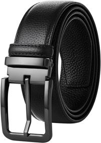 img 4 attached to Leather Fashion Design Single Buckle Men's Accessories