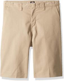 img 2 attached to Dickies Flexwaist Front Short Silver Boys' Clothing and Shorts: Premium Comfort and Style for Active Boys