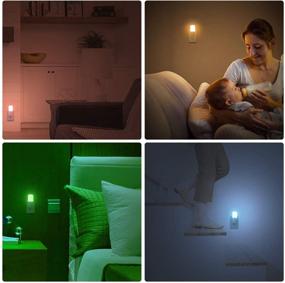 img 3 attached to 🌟 Lovely LOHAS Kids Night Light Plug in: 9-Color Changing LED Bright Wall Light Switch, Remote Control, Dimmable, Soft White and Daylight for Kids Room Bedroom Hallway Christmas - 2 Pack