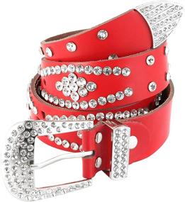 img 3 attached to 💎 Western Women's Belt Accessories: Fashionable Studded Crystal Rhinestones