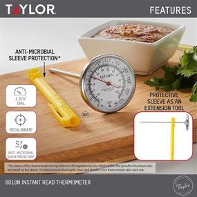 img 2 attached to 🌡️ Taylor Precision Products Anti-Microbial Instant Read Meat Thermometer: Grill, BBQ, and Kitchen Essential with Recalibration Tool and Pocket Sleeve Clip