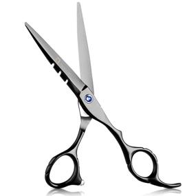 img 2 attached to 🔪 Professional Hair Scissors Cutting Kit - Straight & Thinning Scissors, Comb and Carry Pouch - 100% Stainless Steel for Barbers and Hair Stylists