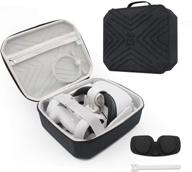 🎮 compact and stylish amvr travel case for oculus quest 2 – organize and safely carry vr headset and touch controllers (black, small) logo