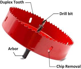 img 2 attached to 🛠️ Hordion Bi Metal Cutting Cornhole Fiberboard Cutting Tools: Perfect Precision for Efficient Cuts