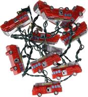 fire up the festivities with kurt adler's 10-light fire truck light set логотип