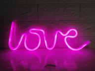 💗 neon light sign for home bar, pub, room décor, games, party, garage - led usb table decoration in pink love логотип