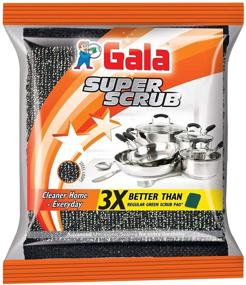 img 1 attached to 🧽 Premium Gala Black Super Scrub Scouring Pads: Extra Durable Kitchen Dish Washing - Pack of 6