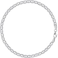 📿 итальянская серебряная ювелирная цепь маринер ритастевенс - браслет на щиколотку, браслет или ожерелье (1,8 мм, 2,7 мм) логотип
