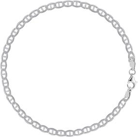 img 4 attached to 📿 Итальянская серебряная ювелирная цепь Маринер Ритастевенс - браслет на щиколотку, браслет или ожерелье (1,8 мм, 2,7 мм)