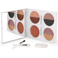 🎨 sheer cover sophisticate look face palette: enhance eyes, lips, and cheeks with a professional brush logo