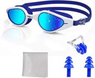 phelrena triathlon swim goggles, anti-fog, no leaking, uv protection, shatter-proof, wide clear vision logo