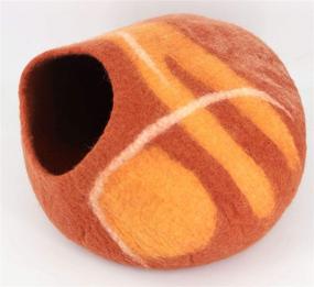 img 2 attached to 🐈 WHISKERVILLE, Large Premium Felted Handmade 100% Merino Wool Cat Caves for Cats, Kittens, and Small Animals