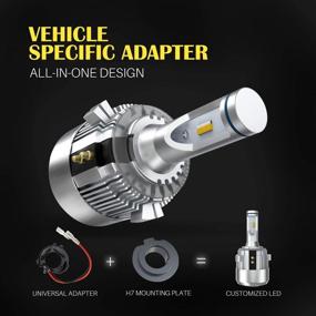 img 3 attached to Превосходное качество: лампы VEHICODE H7 LED для фар ближнего света VW Passat Golf GTI Tiguan - замена (2 штуки)